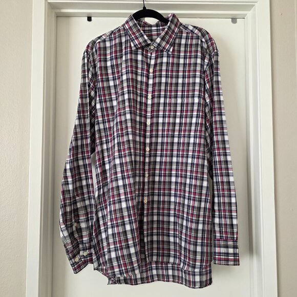 Piattelli for Barneys New York Men's Plaid Button Up Shirt Long Sleeve Size XXL - Picture 1 of 5
